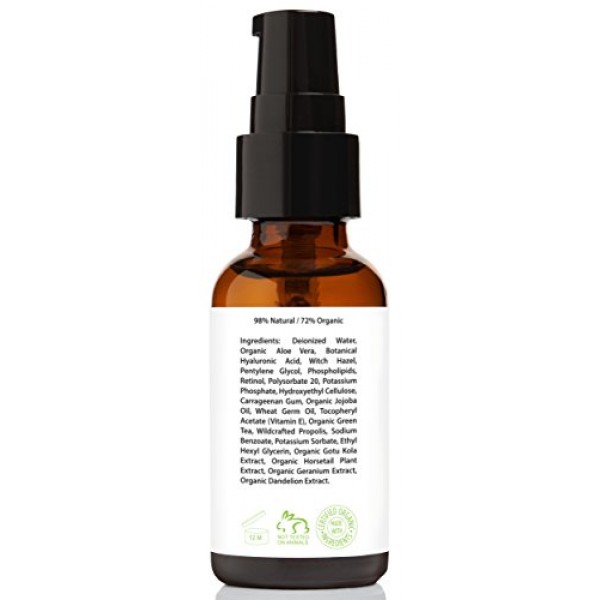 Amara Organics Retinol Serum 2.5% with Hyaluronic Acid & Vitamin E...