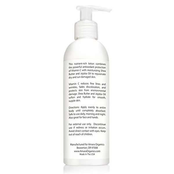 Amara Organics Vitamin C Face & Body Lotion 15% - With Shea Butter...