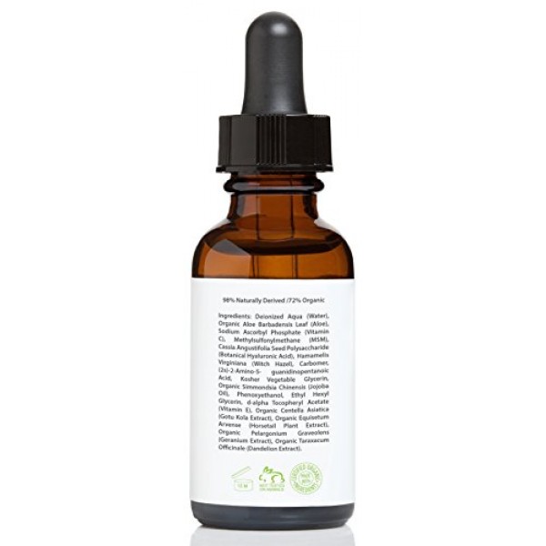 Amara Organics Vitamin C Serum for Face 20% with Hyaluronic Acid &...