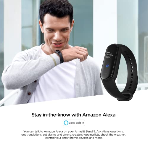 Amazfit Band 5 Activity Fitness Tracker with Alexa Built-in, 15-Da...