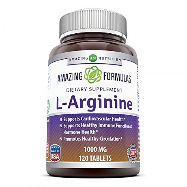 Amazing Nutrition L-Arginine 1000mg Supplement - Best Amino Acid A...