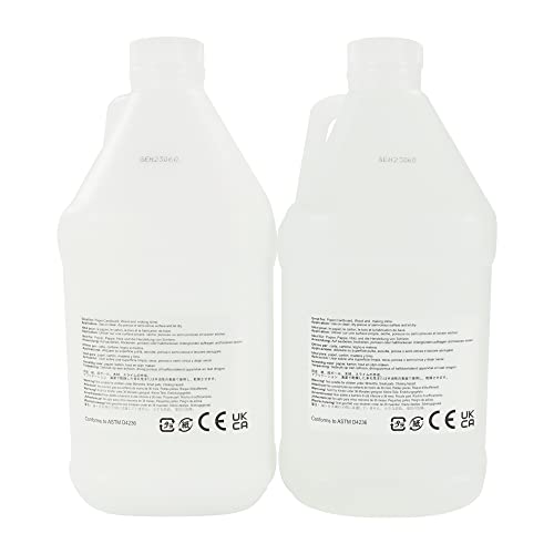 Amazon Basics 1/2 Gallon Clear Glue and 1/2 Gallon White Glue, 2-P...