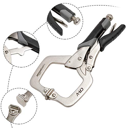 Amazon Basics Adjustable Metal Face Clamp for Woodworking, Welding...