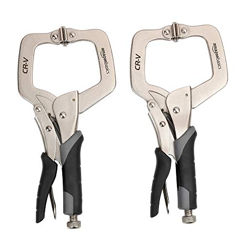 Amazon Basics Adjustable Metal Face Clamp for Woodworking, Welding...