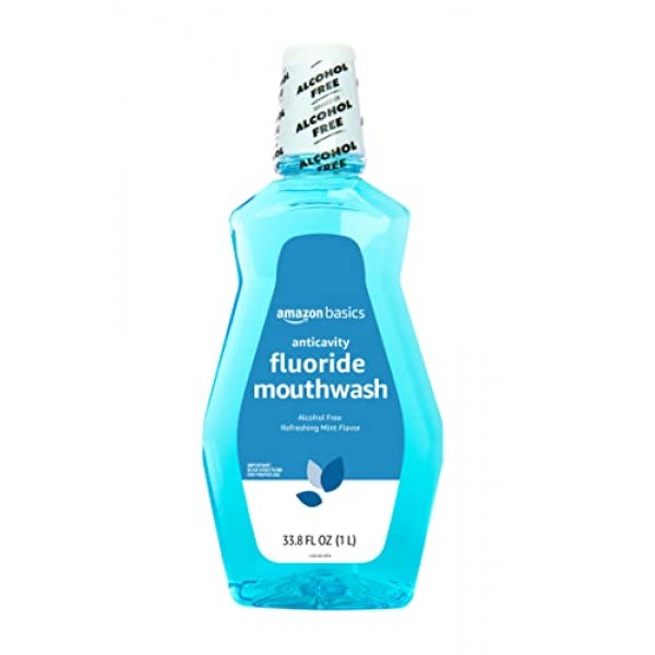 Amazon Basics Anticavity Fluoride Mouthwash, Alcohol Free, Refresh...