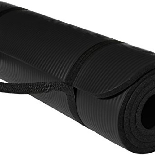 Amazon Basics Extra Thick Exercise Yoga Gym Floor Mat with Carryin...