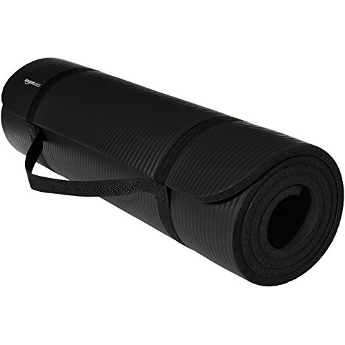Amazon Basics Extra Thick Exercise Yoga Gym Floor Mat with Carryin...