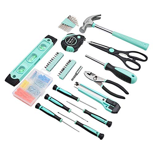 Amazon Basics Household Tool Kit With Storage Case, 142 Piece, Tur...