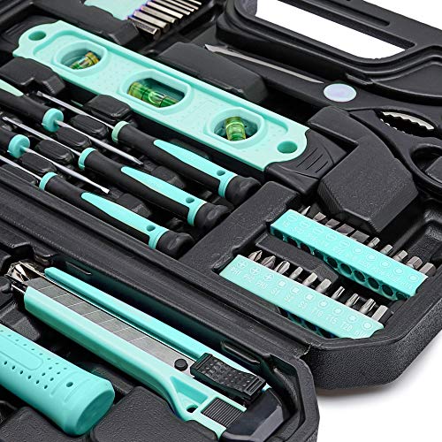 Amazon Basics Household Tool Kit With Storage Case, 142 Piece, Tur...