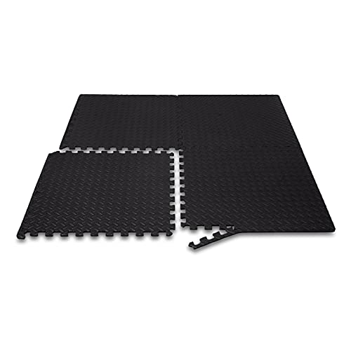 Amazon Basics Interlocking Foam Floor Mat Tiles for Home Gym Exerc...