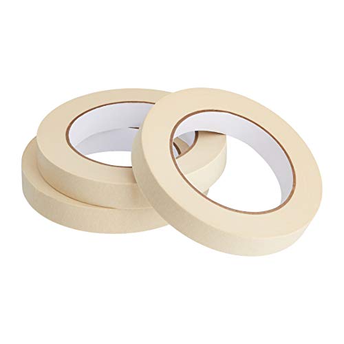 Amazon Basics Masking Tape - 0.7 Inch x 180 Feet - 3 Rolls