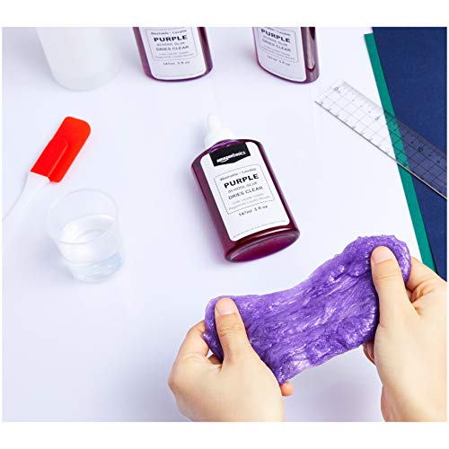 Amazon Basics Purple Washable Liquid School Glue, Dries Clear, 5 o...