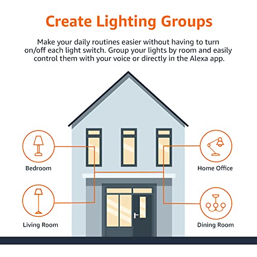 Amazon Basics Smart A19 LED Light Bulb, Color Changing, 2.4 GHz Wi...