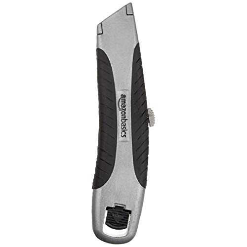 Amazon Basics Soft Grip Retractable Utility Knife with 3 Blades