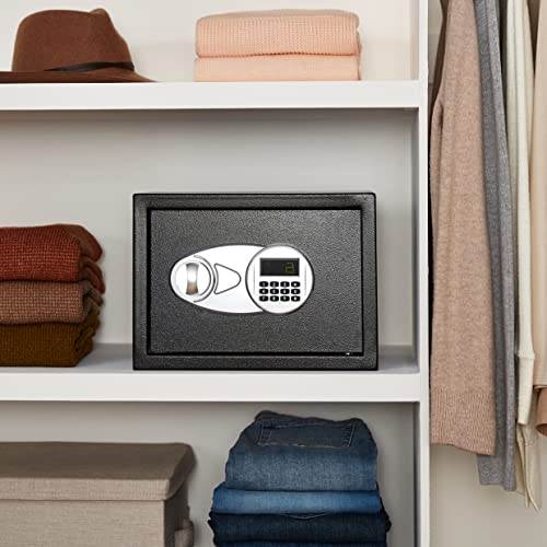 Amazon Basics Steel Security Safe and Lock Box with Electronic Key...