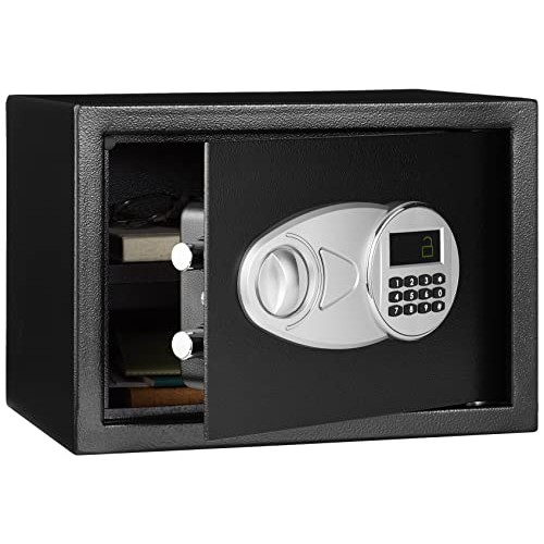 Amazon Basics Steel Security Safe and Lock Box with Electronic Key...