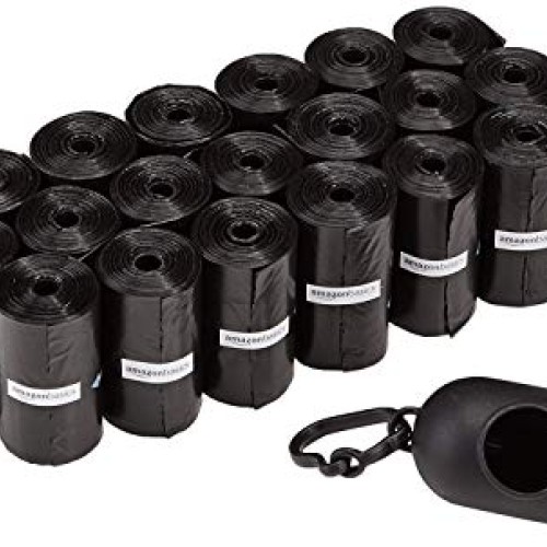 Amazon Basics Unscented Standard Dog Poop Bags with Dispenser and ...