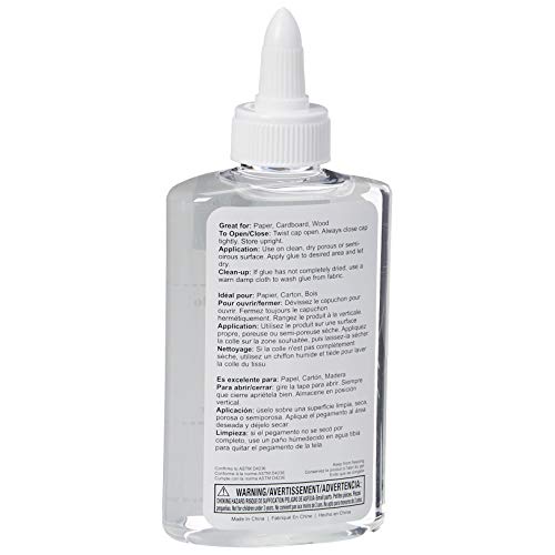Amazon Basics Washable Liquid School Glue, 5 oz Bottle, Clear, 12-...