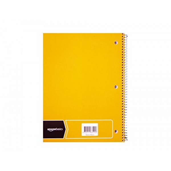 AmazonBasics College Ruled Wirebound Spiral Notebook, 100 Sheets, ...
