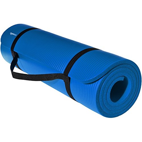 AmazonBasics Extra Thick Exercise Yoga Gym Floor Mat with Carrying...