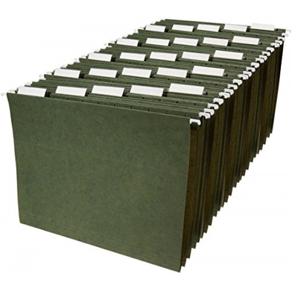 AmazonBasics Hanging Organizer File Folders - Letter Size, Green -...