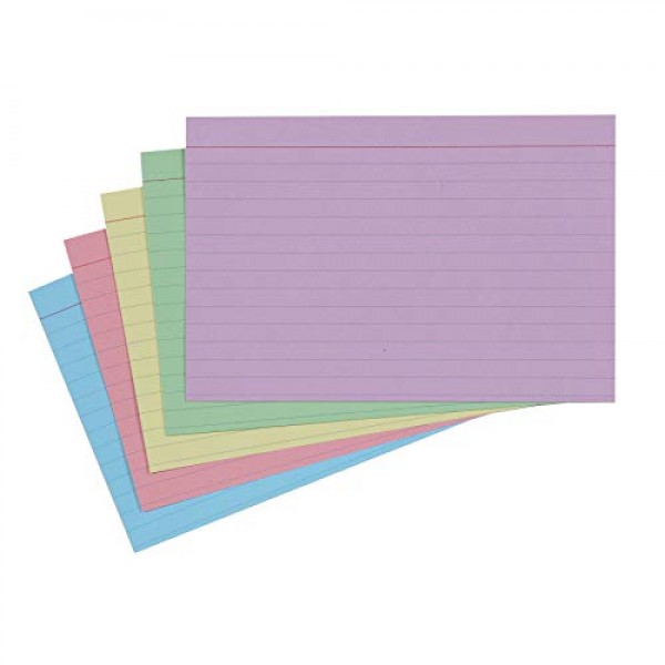 AmazonBasics Ruled Color Index Cards, 4 x 6, 300 Cards