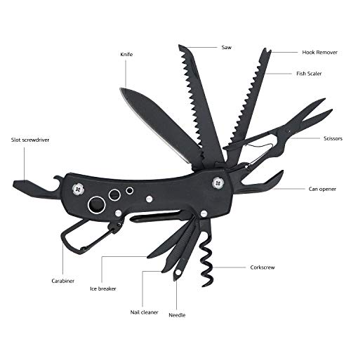 AmazonBasics 15-in-1 Multi-Tool Pocket Knife with Nylon Sheath