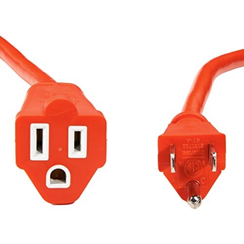 AmazonBasics 16/3 Vinyl Outdoor Extension Cord | Orange, 50-Foot