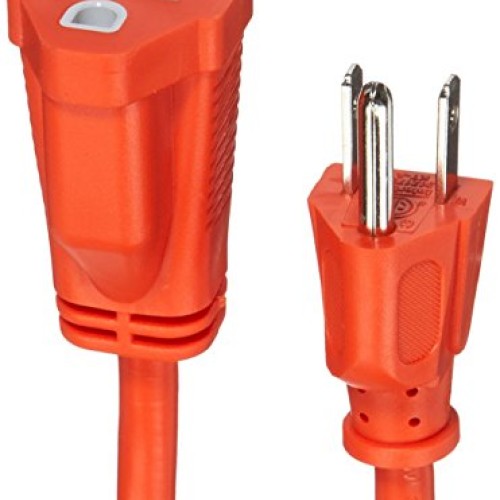AmazonBasics 16/3 Vinyl Outdoor Extension Cord | Orange, 50-Foot