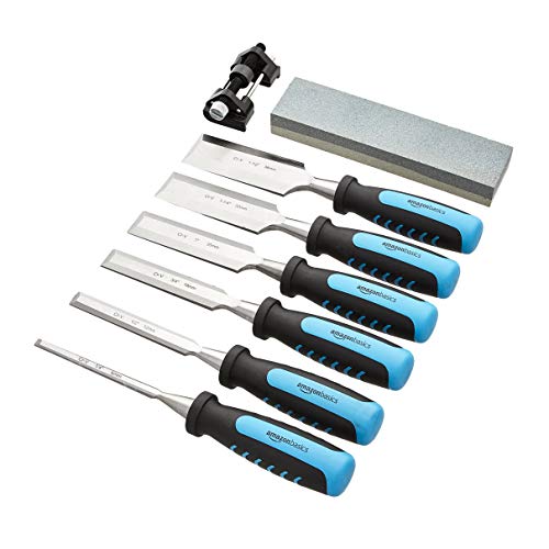 AmazonBasics 8-Piece Wood Carving Chisel Set