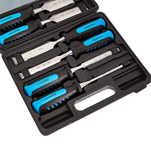 AmazonBasics 8-Piece Wood Carving Chisel Set
