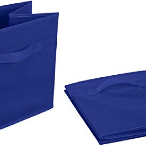 AmazonBasics Collapsible Fabric Storage Cubes Organizer with Handl...