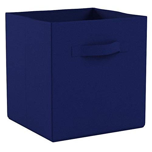AmazonBasics Collapsible Fabric Storage Cubes Organizer with Handl...