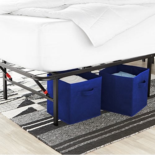 AmazonBasics Collapsible Fabric Storage Cubes Organizer with Handl...