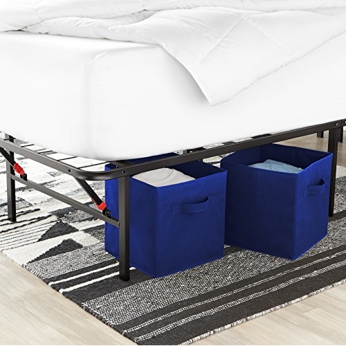 AmazonBasics Collapsible Fabric Storage Cubes Organizer with Handl...