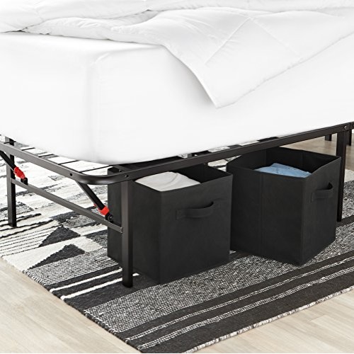 AmazonBasics Foldable Storage Bins Cubes Organizer, 6-Pack, Black