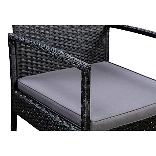 AmazonBasics Outdoor Patio Garden Faux Wicker Rattan Chair Convers...