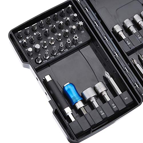 AmazonBasics Screwdriver and Nut Driver Bit Set - 48-Piece, Chrome...