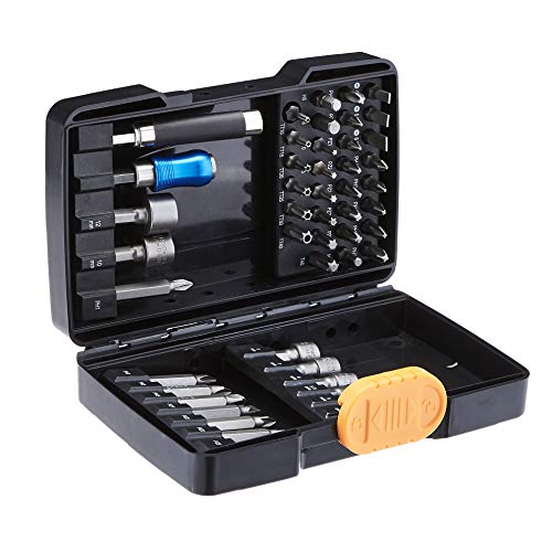 AmazonBasics Screwdriver and Nut Driver Bit Set - 48-Piece, Chrome...