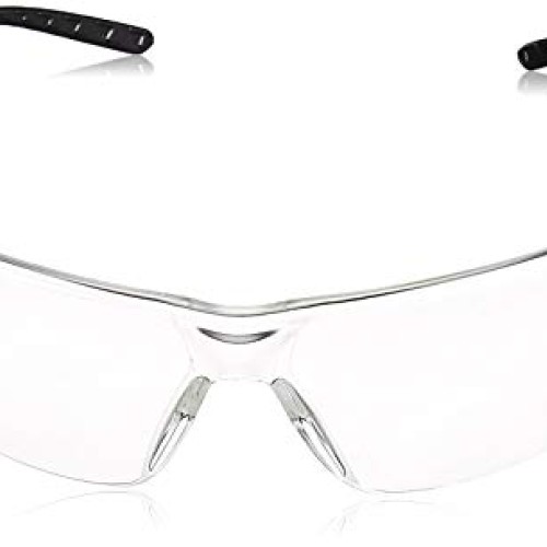 AmazonCommercial Safety Glasses Clear/Black, Anti-Fog, 12-pack