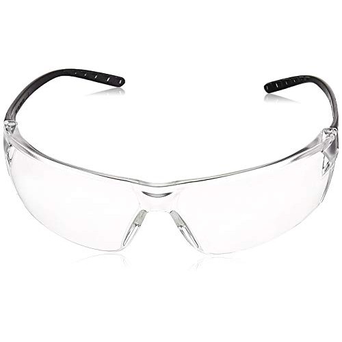 AmazonCommercial Safety Glasses Clear/Black, Anti-Fog, 12-pack