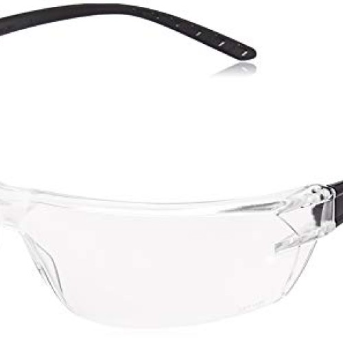 AmazonCommercial Safety Glasses Clear/Black, Anti-Fog, 12-pack