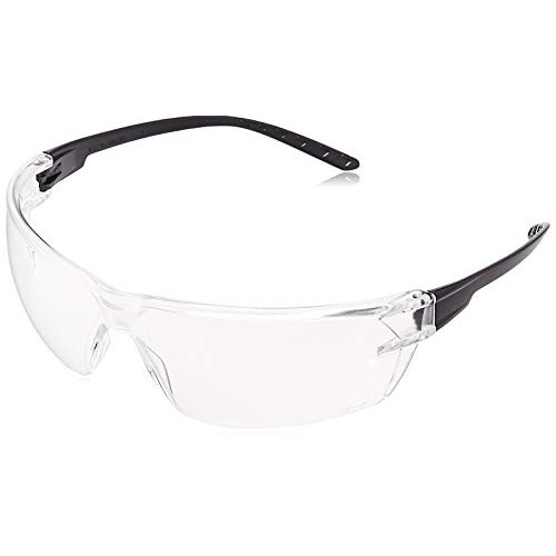 AmazonCommercial Safety Glasses Clear/Black, Anti-Fog, 12-pack