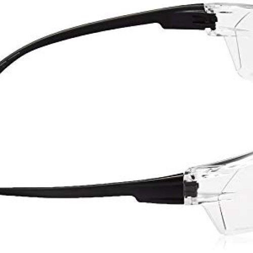 AmazonCommercial Safety Glasses Clear/Black, Anti-Fog, 12-pack