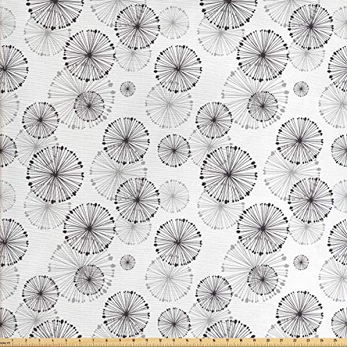 Ambesonne Abstract Fabric by The Yard, Dandelion Concept Blowball ...