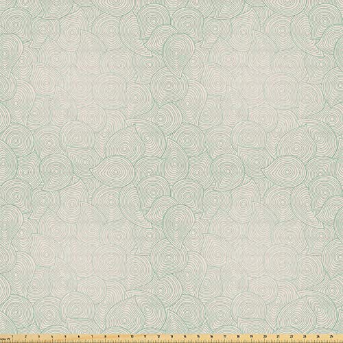 Ambesonne Abstract Fabric by The Yard, Jumbled Composition of Moir...