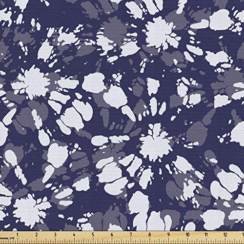 Ambesonne Abstract Fabric by The Yard, Pattern of Tie-Dye Shibori ...