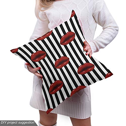 Ambesonne Abstract Woman Fabric by The Yard, Vertically Aligned St...