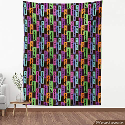Ambesonne African Fabric by The Yard, Colorful Abstract Geometric ...