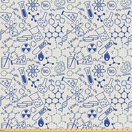 Ambesonne Children Fabric by The Yard, Science Chemistry Geometry ...